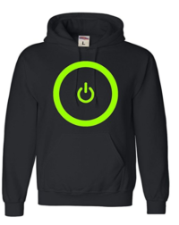 Adult Gaming Power Button Gamer Pride Sweatshirt Hoodie