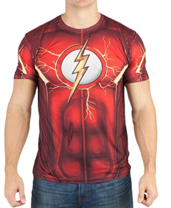 Bioworld DC Comics Mens Flash Suit Up Sublimated Costume T-Shirt XL