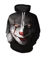 Cosfunmax Pennywise 3D Hoodie Sweatshirt Long Sleeve Autumn Winter Hoody Tops Sudadera Sportswear Tracksuit