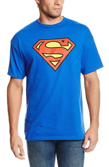 DC Comics Superman Classic Logo Men’s Royal Blue T-shirt