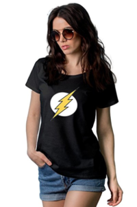 Decrum Black Flash T Shirt – Superhero T Shirt Womens