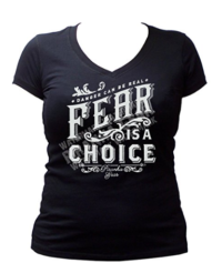 Piranha Gear Clearance Ladies Fear Is a Choice Vee Neck Shirt