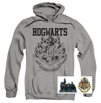 Popfunk Harry Potter Hogwarts Logo Pull-Over Hoodie Sweatshirt & Exclusive Stickers