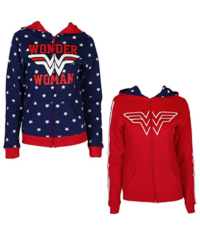 Reversible Wonder Woman Juniors Zip Up Hoody