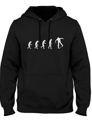 ShirtLoco Men’s Evolution Of Man To Skater Hoodie Sweatshirt