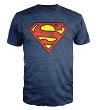 Superman Logo Navy Heather T-shirt Officially Licensed