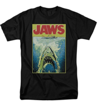 Trevco Jaws Movie Poster Retro Vintage Classic Universal Studios Men’s Adult Graphic Tee T-Shirt