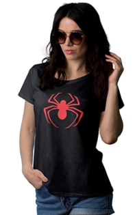 Womens Spiderman red logo t shirt