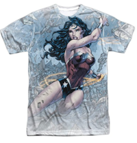 Wonder Woman DC Comics Superhero Wonder Warrior Adult Front Print T-Shirt Tee