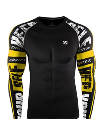 zipravs MMA Compression Tight Shirt Longsleeve Running Baselayer