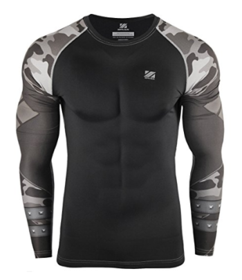 zipravs Men’s Cool Dry Compression Baselayer Long Sleeve T Shirts