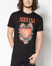 Floral Heart Nirvana T Shirt