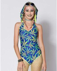 Leaf Hooded Bodysuit