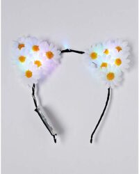 Light Up Cat Ear Flower Headband