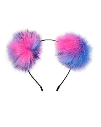 Purple Pom Pom Headband