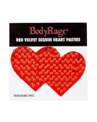 Red Sequin Heart Nipple Pasties