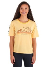 Juniors Lion King Hakuna Matata Yellow Contrast Neck Tee