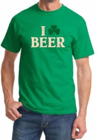 St Patricks Day Mens Shirt I Love Beer Tee T-Shirt