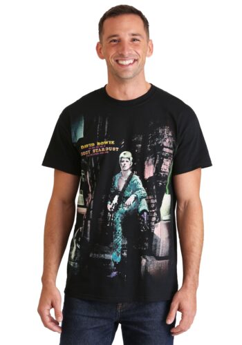 Adult Ziggy Stardust David Bowie Black Athletic T-Shirt