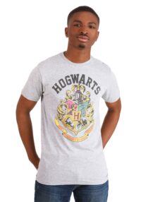 Harry Potter Hogwarts Crest Men's Athletic Heather T-Shirt