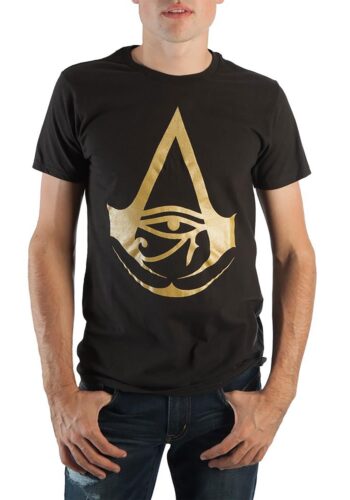 Men's Assassins Creed Origins Foil Logo Black Mens T-Shirt