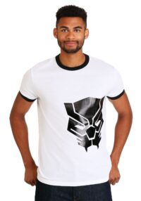 Men's Marvel Black Panther Black Foil Logo T-Shirt