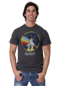 NASA Shuttle Rainbow and Stars Logo Men's T-Shirt