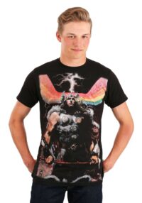 Rainbow Thor Black T-Shirt