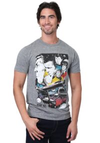 Star Trek Original Series Collage Heather Gray Mens T-Shirt