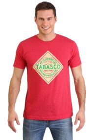Tabasco Hot Sauce Logo Men's Red T-Shirt