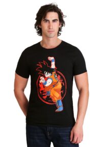 The Dragon Ball Z - Goku & Z Stamp Men's Black T-Shirt