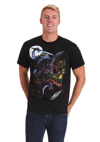 The Mens Skeletor in Battle Black T-Shirt