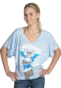 Women's Overwatch A-MEI-ZING! Blue Marble Dolman Cut T-Shirt