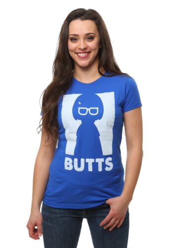 Bobs Burgers Tina Butts Blue & White Juniors T-Shirt