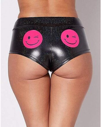 Glitter Winky Face Shorts