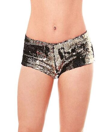 Gold and Silver Reversible Sequin Shorts