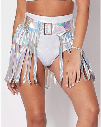 Iridescent Fringe Skirt