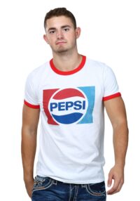 Pepsi Logo Mens Ringer Shirt