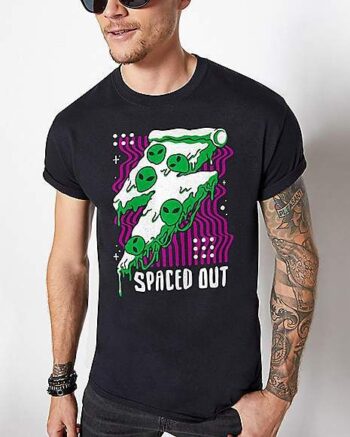 Pizza Alien Spaced Out T Shirt