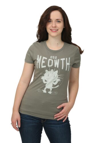 Pokemon Meowth Varsity Womens T-Shirt