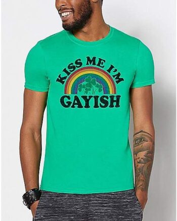 Rainbow Kiss Me I'm Gayish St. Patrick's Day T Shirt