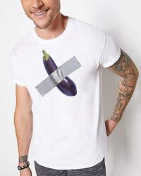 Tape Eggplant T Shirt