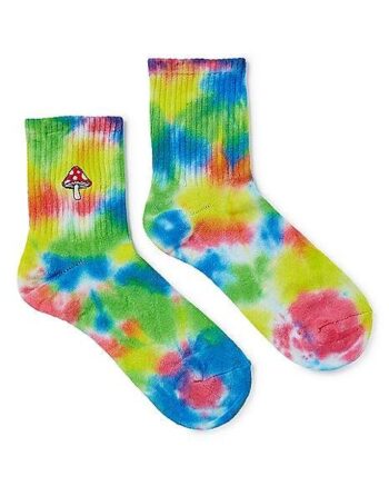 Tie Dye Mushroom Ankle Socks