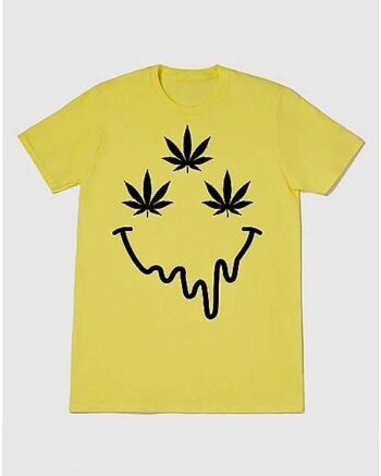 Leaf Smiley Face T Shirt