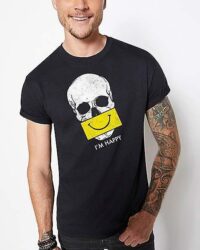 I'm Happy Skull T Shirt