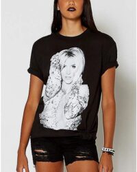 Black and White Britney Spears T-Shirt