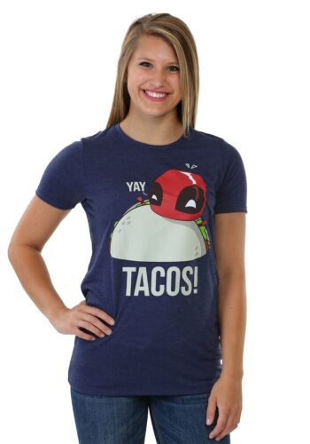 Deadpool Yay Tacos Women's Boyfriend Tee