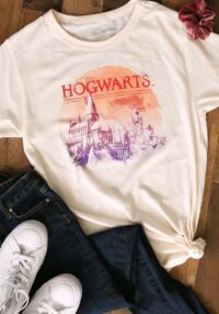 Harry Potter Red Moon Hogwarts Adult T-Shirt