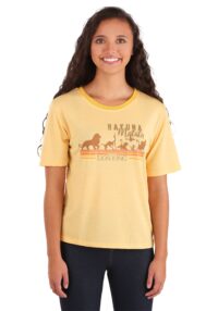 Lion King Hakuna Matata Women's Yellow Contrast Neck Tee