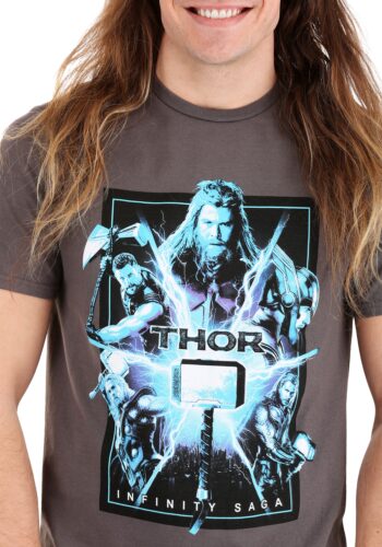 Marvel Saga Thor Charcoal Shirt for Adults